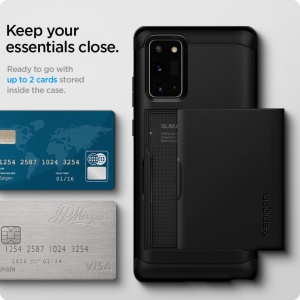 Husa Samsung Galaxy Note 20 -Spigen Slim Armor CS Neagra