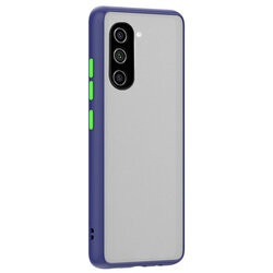 Husa Samsung Galaxy S21 Plus - Colored buttons case- bumper albastru