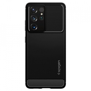 Husa Samsung Galaxy S21 Ultra - Spigen Rugged Armor -Neagra