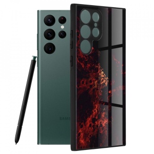 Husa Samsung Galaxy S22 Ultra - Printing Glass Red Nebula