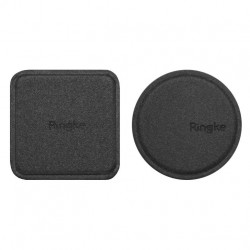 Placi metalice pentru suporturi magnetice Ringke PU Leather Cover Metal Plate- negre