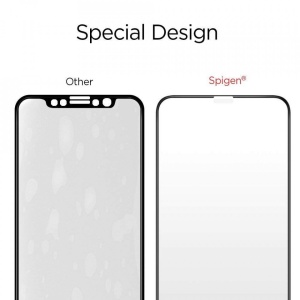 Sticla securizata Iphone 11 -Spigen Glass FC-margine neagra