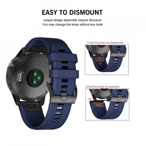 Curea Garmin Fenix 5 -Tech Protect Smooth-Navy Blue