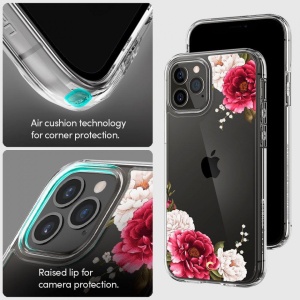 Husa Iphone 12- Spigen Cyrill Cecile -Red Floral