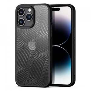 Husa iPhone 15 Pro Max Dux Ducis Aimo transparenta cu margini negre