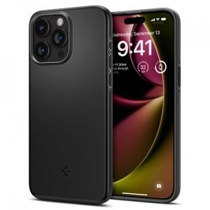 Husa iPhone 15 Pro Max - Spigen Thin Fit -Black