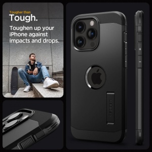 Husa iPhone 15 Pro Max Spigen Tough Armor Mag Magsafe neagra