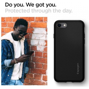 Husa Iphone 7 -Spigen Liquid Air- Negru mat