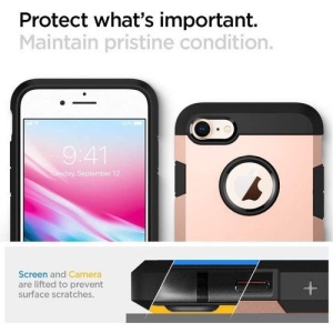 Husa Iphone 7 -Spigen Tough Armor -Blush Gold