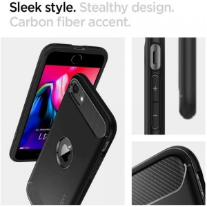 Husa Iphone SE 3 (2022)/SE 2 (2020)/7/8- Spigen Rugged Armor -Neagra
