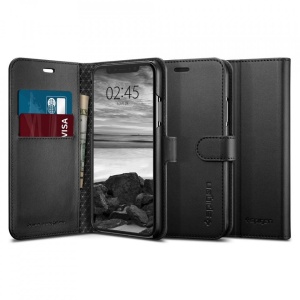 Husa Iphone XS /Iphone X -Spigen Wallet S Neagra