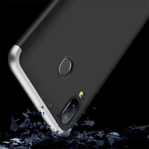 Husa Samsung Galaxy A40 -GKK 360 Front and Back Case Full Body Cover -Negru cu Gri