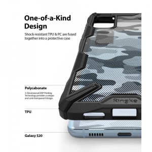 Husa Samsung Galaxy S20- Ringke Fusion X- Camo Black