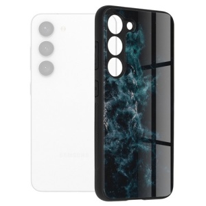 Husa Samsung Galaxy S23 - Printing Glass Blue Nebula
