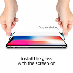 Sticla securizata Iphone 11 PRO -Spigen Glass FC-margine neagra