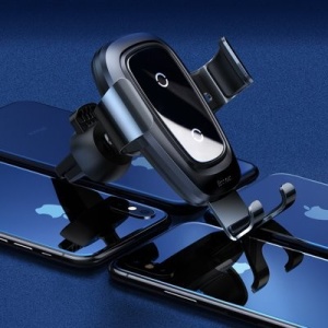 Suport auto cu incarcare wireless Baseus Metal Gravity-Negru