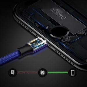 Cablu de date 2 in 1 Baseus Rapid Lightning / micro USB 1.2 M Rosu