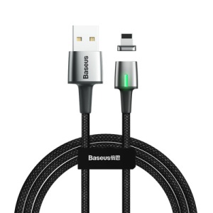 Cablu de date Baseus Zinc magnetic USB/ Lightning 2.4A 1m black