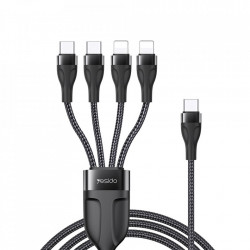 Cablu USB C 4 in 1 la 2 porturi tip C si 2 porturi lightning , 1.2m, 4A , negru