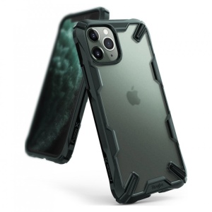 Husa Iphone 11 PRO MAX- Ringke Fusion X cu bumper de protecție TPU Green