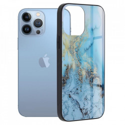 Husa iPhone 14 Pro - Printing Glass Blue Ocean