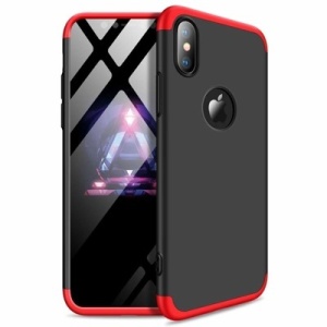 Husa Iphone XR-GKK 360 Front and Back Case Full Body Cover -Negru cu Rosu