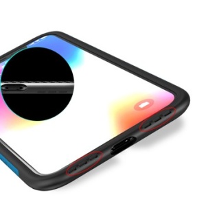 Husa iPhone XS Max- iPaky Bumblebee Neo Hybrid cu rama albastra