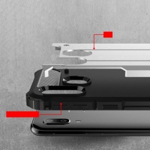 Husă Samsung Galaxy A30-Hybrid Armor Tough Rugged-Neagra