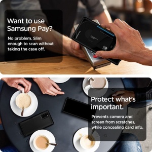 Husa Samsung Galaxy Note 20 -Spigen Slim Armor CS Neagra