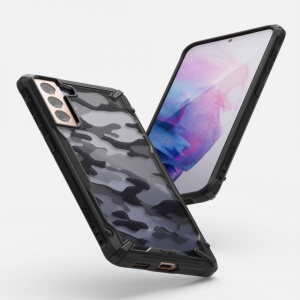 Husa Samsung Galaxy S21 Plus- Ringke Fusion X- Camo Black