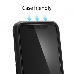 Sticla securizata Iphone X/XS -Spigen Glass FC-margine neagra