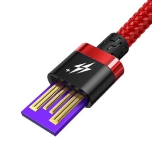 Cablu de date Baseus Purple Gold USB / USB-C Cable SuperCharge 40W- 2 M-Rosu