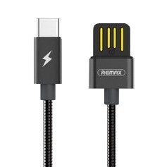 Cablu de date Remax Silver Serpent RC-080a -USB Type C -Negru-1 M