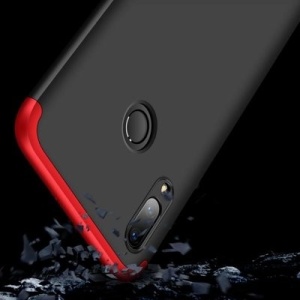 Husa Huawei P Smart 2019-GKK 360 Front and Back Case Full Body Cover -Negru cu Rosu