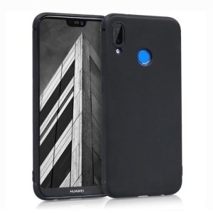 Husa Huawei P20 Lite- Silicone Case Soft Flexible Rubber Cover-Black
