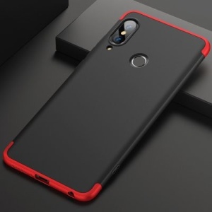 Husa Huawei P20Lite -GKK 360 Front and Back Case Full Body Cover -Negru cu Rosu