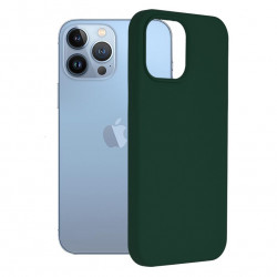 Husa iPhone 14 Pro-Soft Edge Silicone Verde inchis