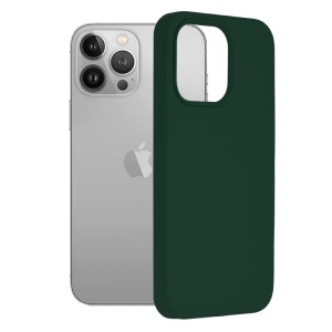 Husa iPhone 15 Pro Max -Soft Edge Silicone Verde inchis