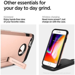 Husa Iphone 7 -Spigen Tough Armor -Blush Gold