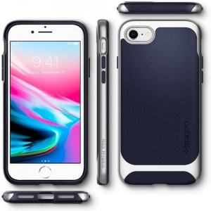 Husa Iphone SE 3( 2022)/SE 2 ( 2020)/7/8 - Spigen Neo Hybrid - Satin Silver