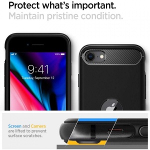 Husa Iphone SE 3 (2022)/SE 2 (2020)/7/8- Spigen Rugged Armor -Neagra