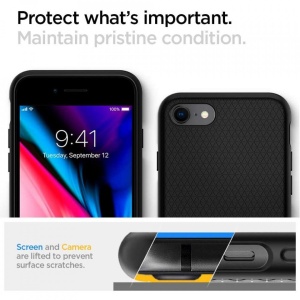 Husa Iphone SE 3(2022),SE 2 (2020) -Spigen Liquid Air- Negru mat