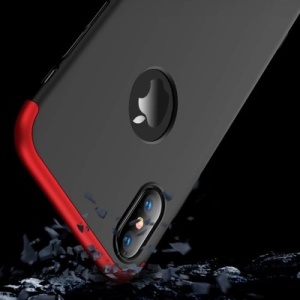Husa Iphone XR-GKK 360 Front and Back Case Full Body Cover -Negru cu Rosu