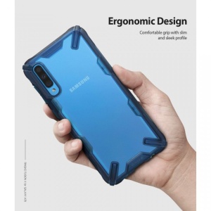 Husa Samsung Galaxy A70 - Ringke Fusion X- Space Blue