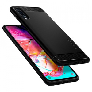 Husa Samsung Galaxy A70 - Spigen Rugged Armor -Neagra