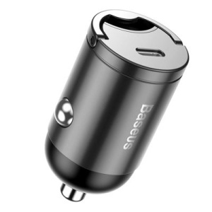 Incarcator auto Baseus Tiny Star Mini cu incarcare rapida USB Port 30W-gri