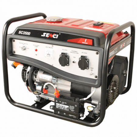Generator SC-3500E-Lite, Putere maxima 3 kW, 230V, AVR, motor benzina