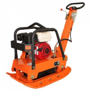 Placa compactoare reversibila BISONTE PCR 160-HE, 30.5 kN, motor Honda, benzina 5.5 cp, greutate 160 kg , reversibila