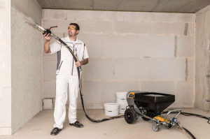 Pompa tencuit cu snec Wagner PlastCoat 1030E Spraypack, debit material 15/20/25 l/min., motor electric 2,2 kW