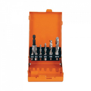 Set de burghie combinate cu filetare HSS-G M3-M10, 7 buc/set